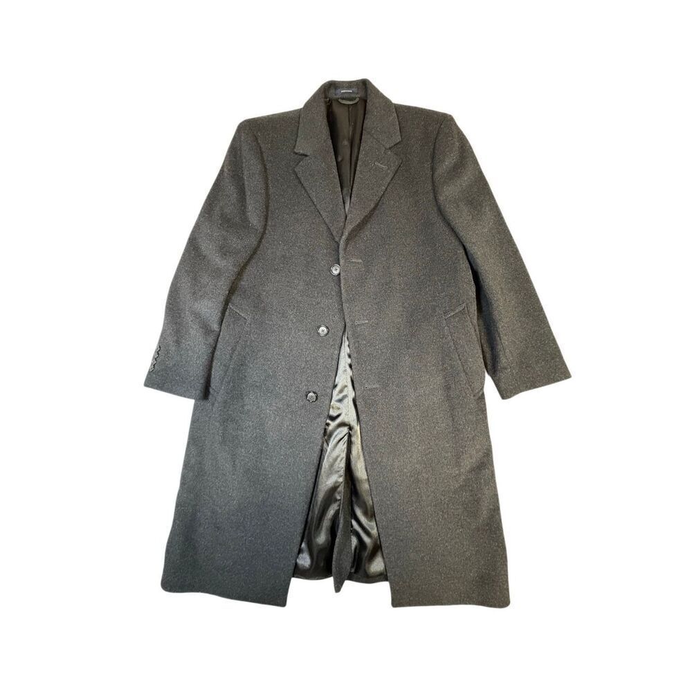 Nautica Wool Topcoat Men’s Size Large 44 Charcoal Gray